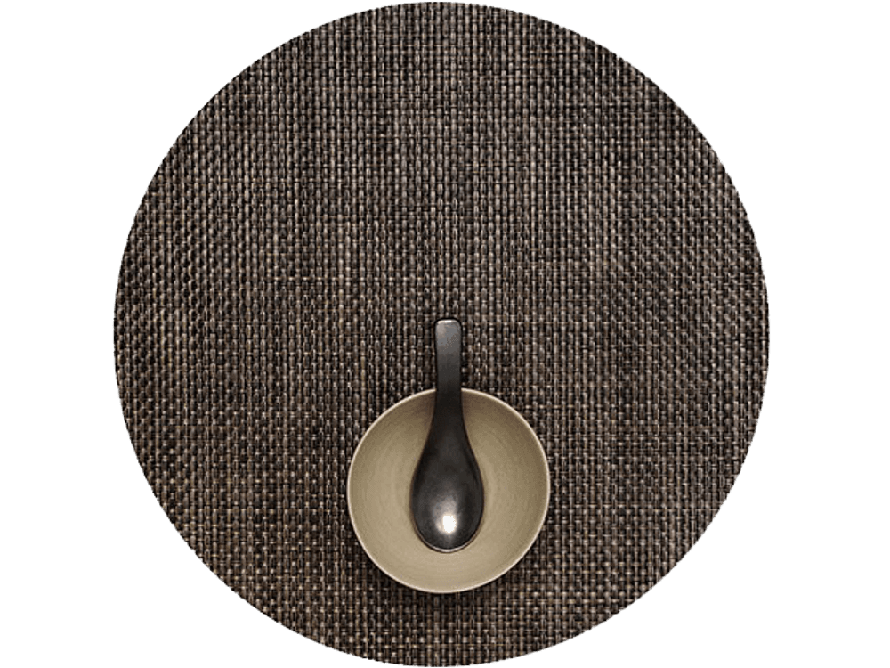 Chilewich Spisebrikke Basketweave Rund Earth 4stk