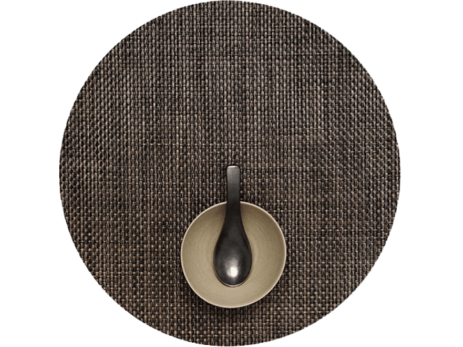 Hovedbilde Chilewich Spisebrikke Basketweave Rund Earth 4stk