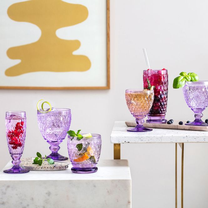 Hovedbilde Villeroy & Boch Boston Hvitvinsglass mørk lilla ...