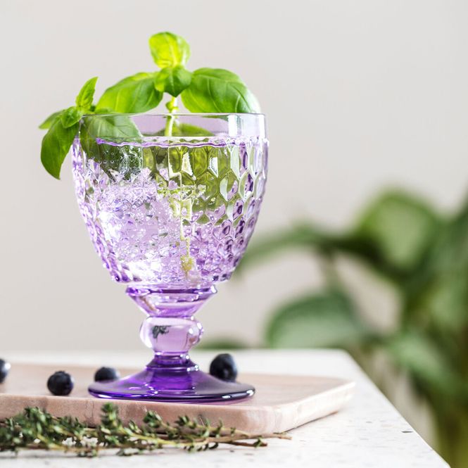 Hovedbilde Villeroy & Boch Boston Hvitvinsglass mørk lilla ...