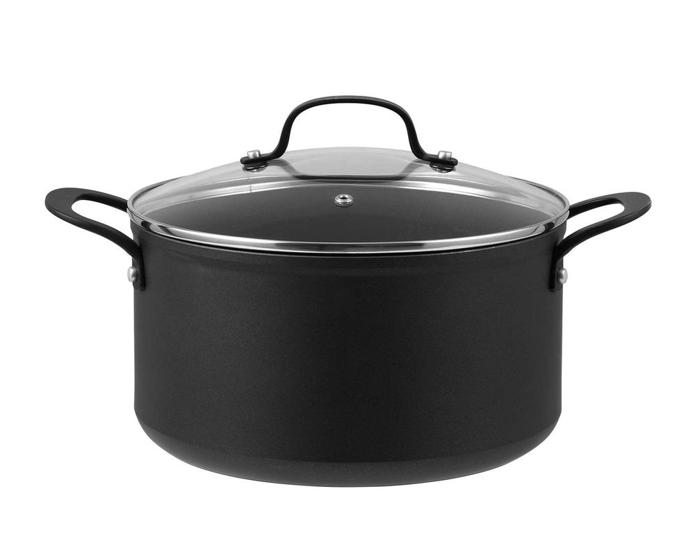 Pillivuyt Arc gryte med glasslokk sort - 5,5 liter