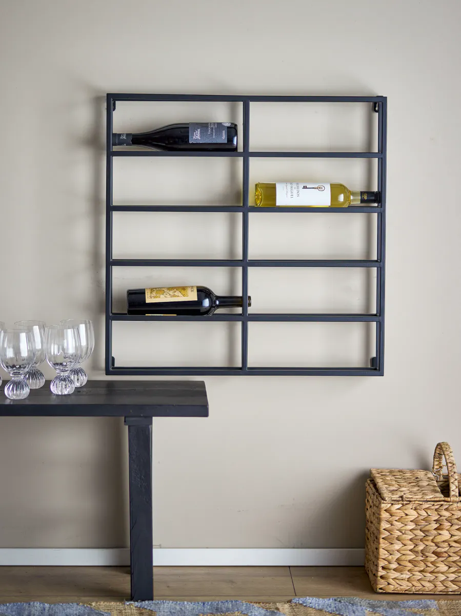 Bloomingville Magne Vinstativ Metall Svart