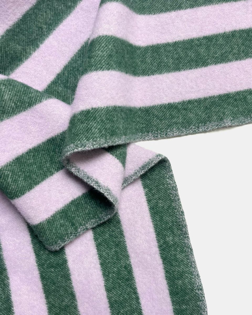 Maison Deux Candy Wrap Pledd Lilla/Grønn