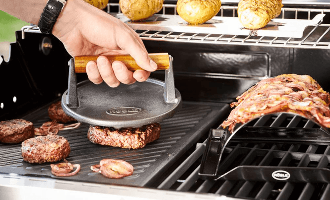 Hovedbilde Rösle Grillpresse Støpejern Valnøtt.