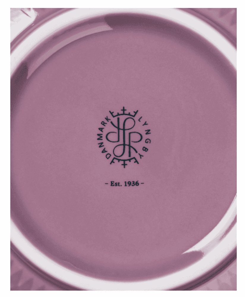 Lyngby Porcelæn Rhombe Color Skål Lilla Ø15.5 cm
