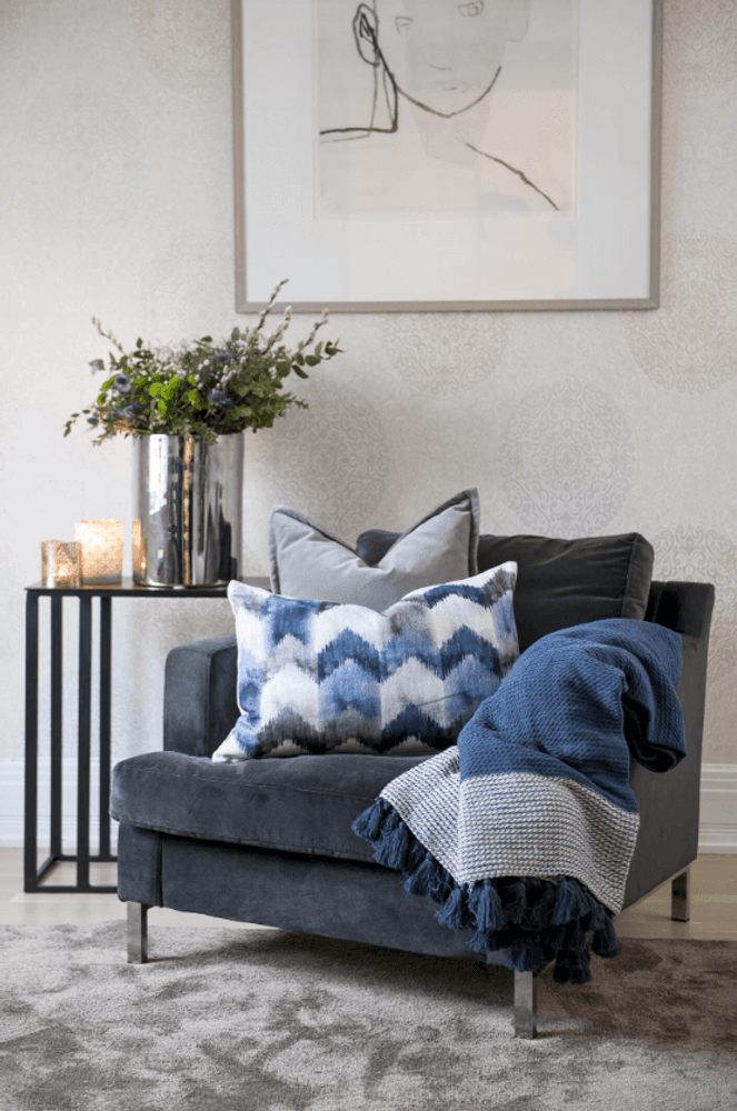 Rebell Monza pledd 130x180 classic blue