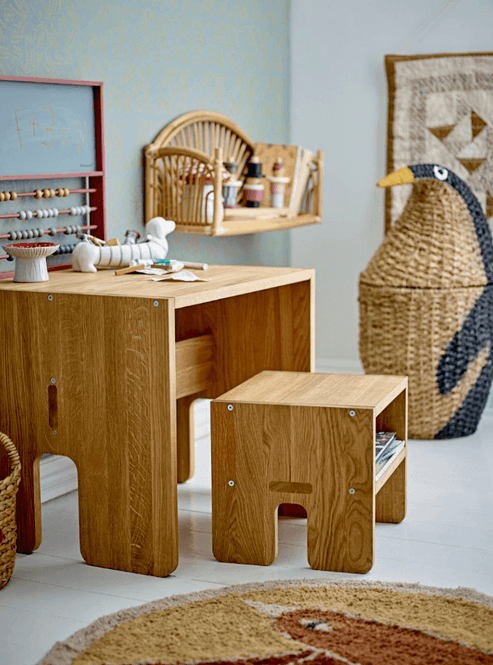 Hovedbilde Bloomingville MINI Tazia kurv m/lokk sort