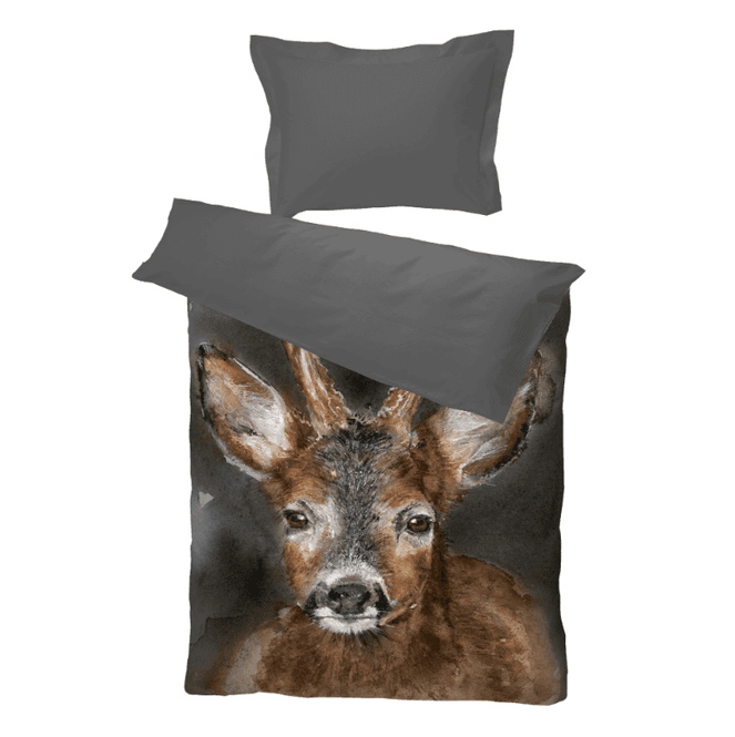 Hovedbilde Nordic Wild Rådyr sengesett 140x220 grå
