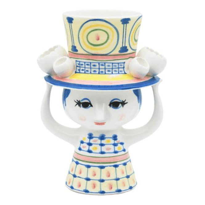 Hovedbilde Bjørn Wiinblad lady with hat vase 20,5 cm