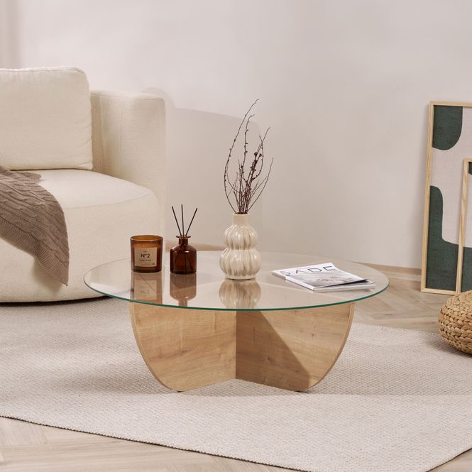 Hovedbilde Nordure Liya sofabord – Sapphire Oak