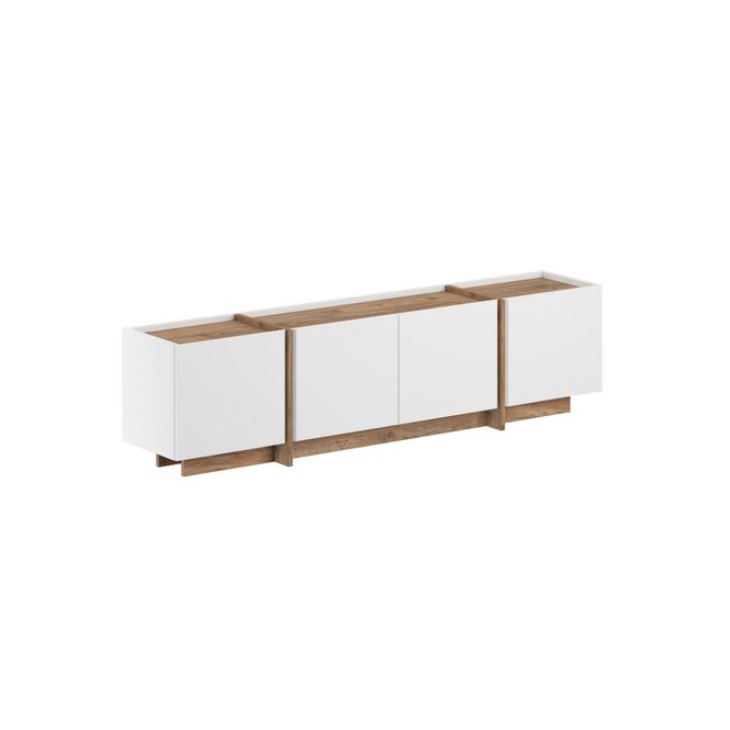 Hovedbilde Nordure Lowen TV-benk – hvit/Atlantic Pine