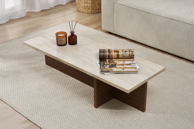 Hovedbilde Nordure Harbor sofabord – Travertine/Milano ...