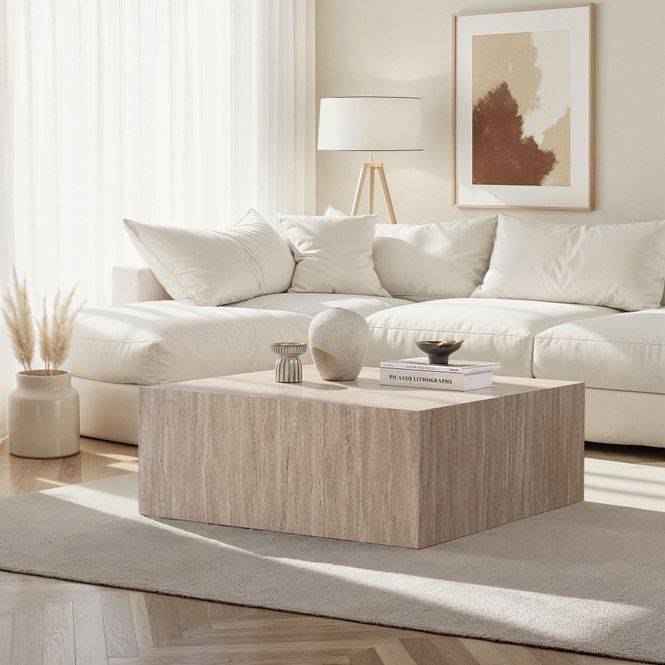 Hovedbilde Nordure Prizma sofabord – Travertine