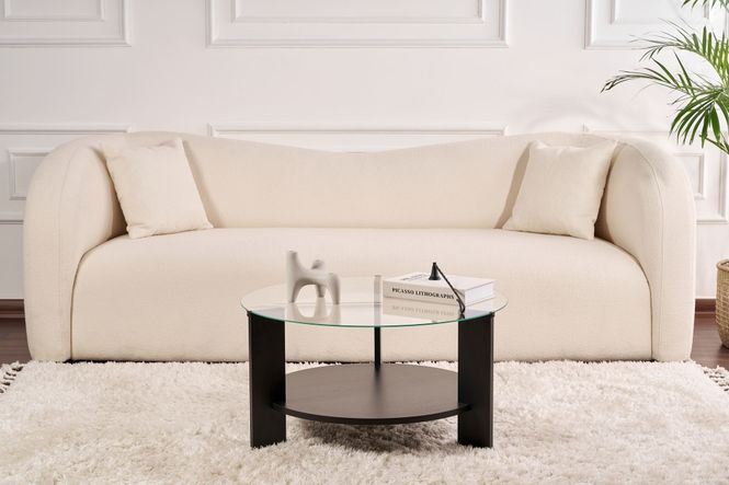 Hovedbilde Nordure Clara sofabord – Wood Black / transparent
