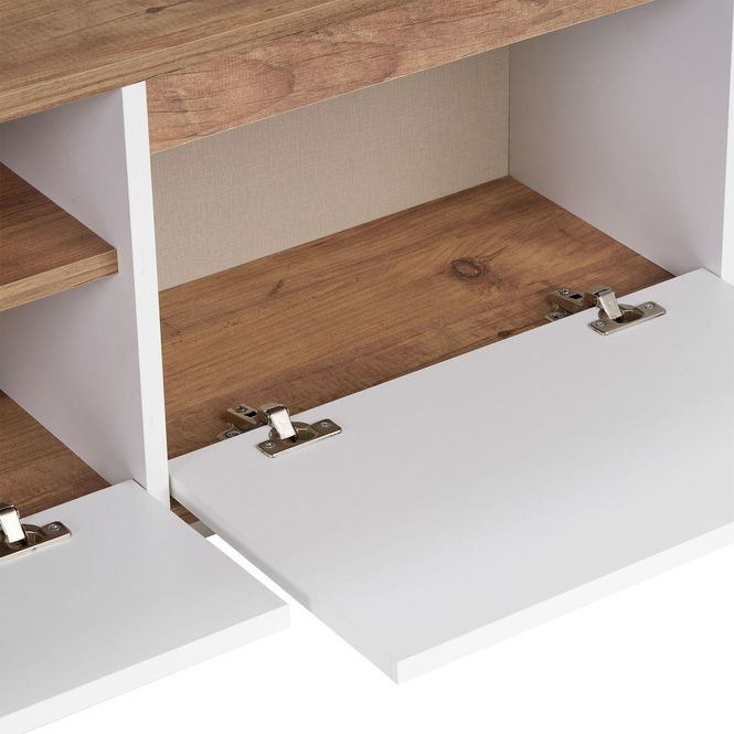 Hovedbilde Nordure Sentinel TV-benk – Atlantic Pine/hvit