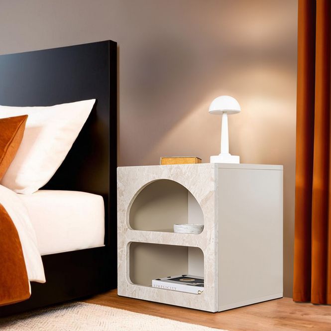 Hovedbilde Nordure Lorin nattbord – Travertine / Traverten ...