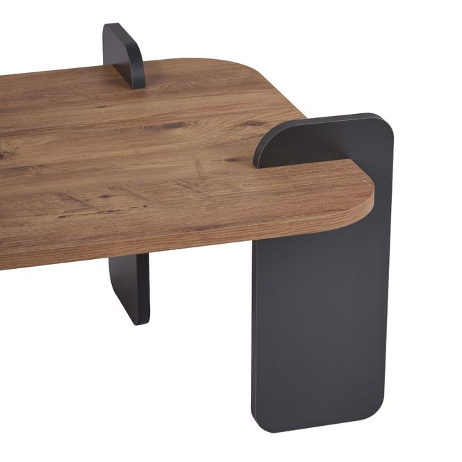 Hovedbilde Nordure Renard sofabord – Atlantic Pine/antrasitt