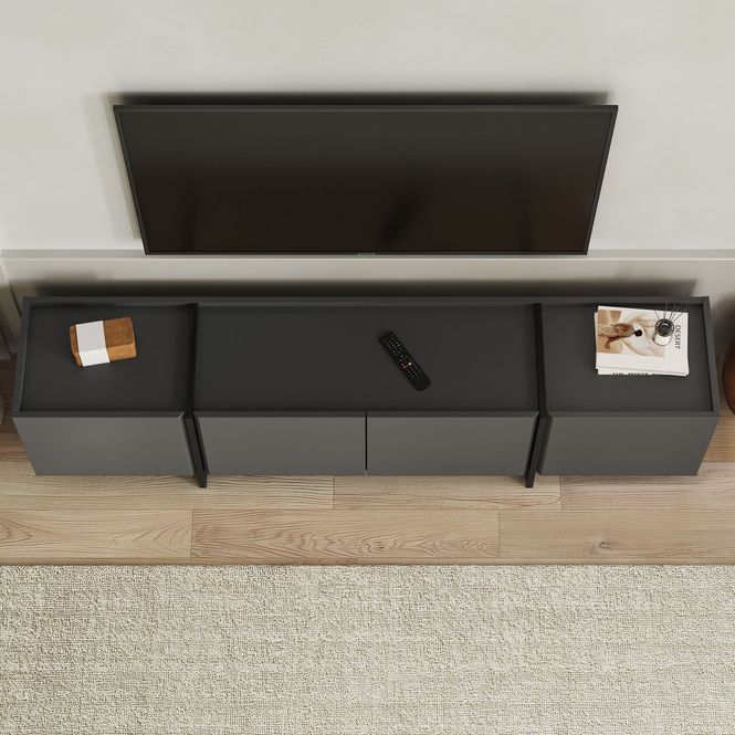 Hovedbilde Nordure Lowen TV-benk – antrasitt/svart