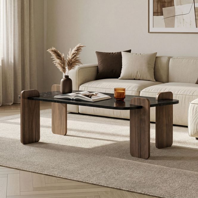 Hovedbilde Nordure Renard sofabord – Lotus/Venezia Walnut
