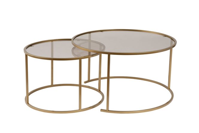 Hovedbilde Nordure Aurum sofabordsett – 80 / 60 / gull / ...