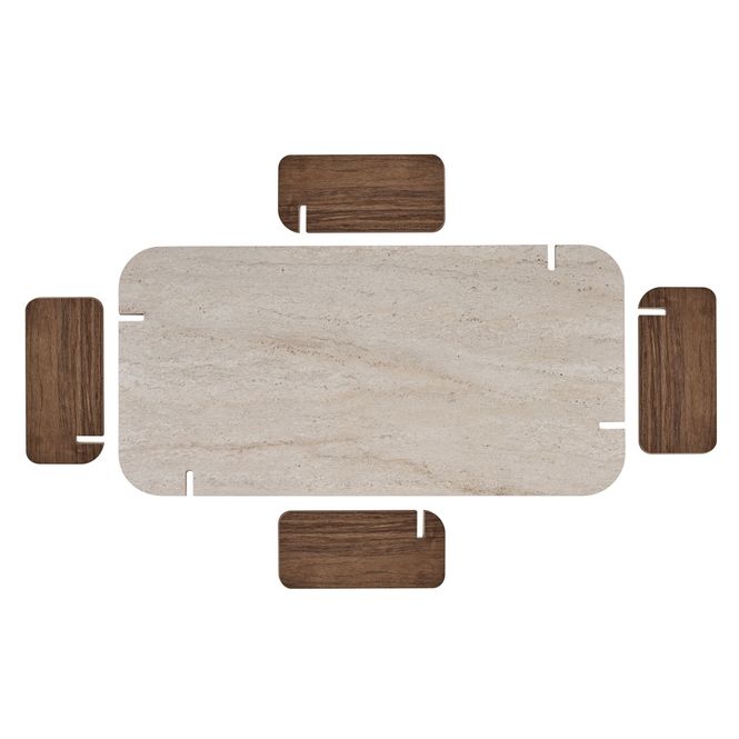 Hovedbilde Nordure Renard sofabord – Travertine/Venezia ...