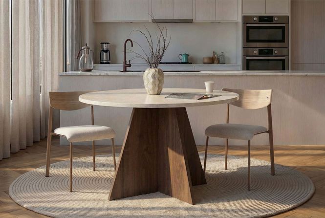 Hovedbilde Nordure Virella spisebord – Travertine/Venezia ...