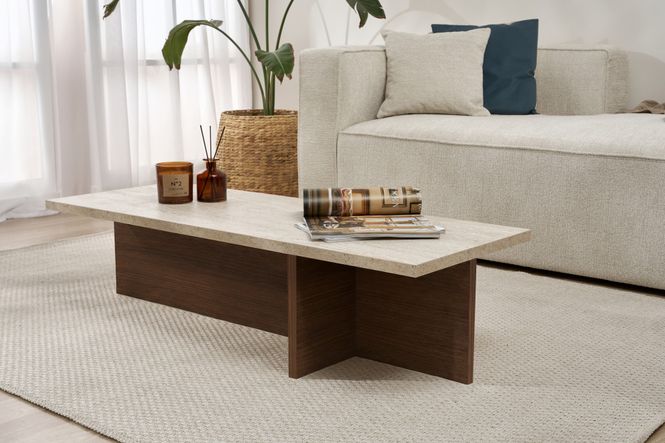 Hovedbilde Nordure Harbor sofabord – Travertine/Milano ...