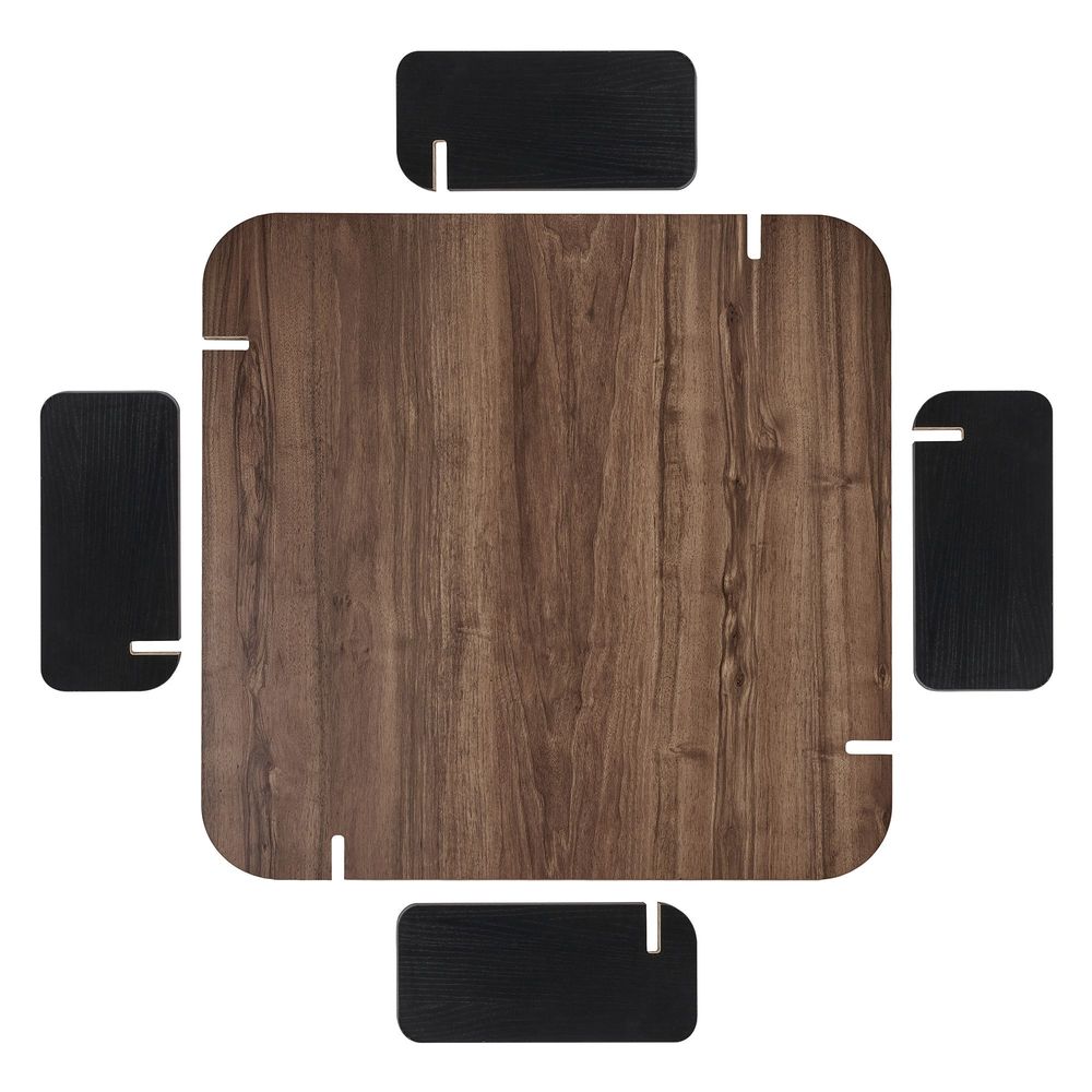 Nordure Marais sofabord – Venezia Walnut / Wood Black