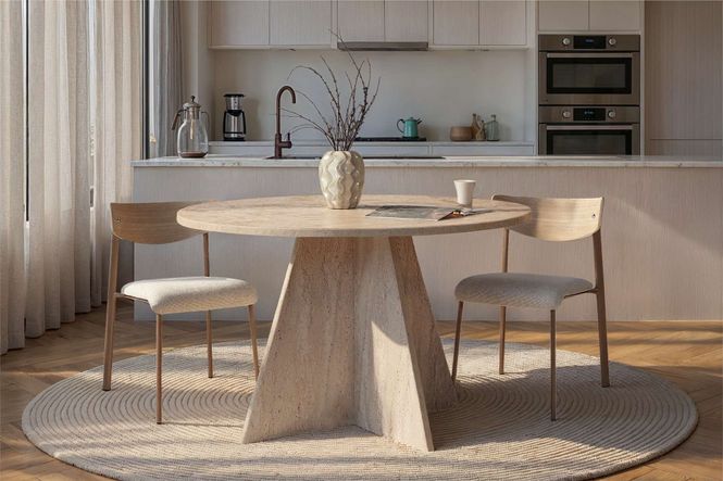 Hovedbilde Nordure Virella spisebord – Travertine