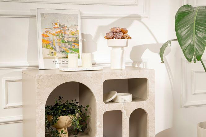 Hovedbilde Nordure Lessa konsollbord – Travertine/Sandstone