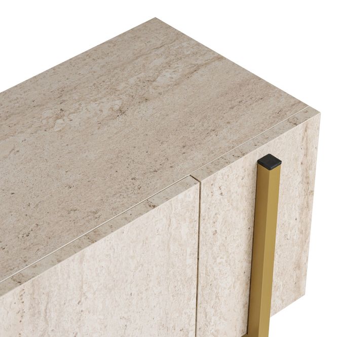 Hovedbilde Nordure Nexus TV-benk – Travertine / gull
