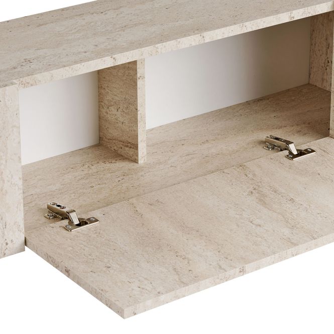 Hovedbilde Nordure Nexus TV-benk – Travertine / gull