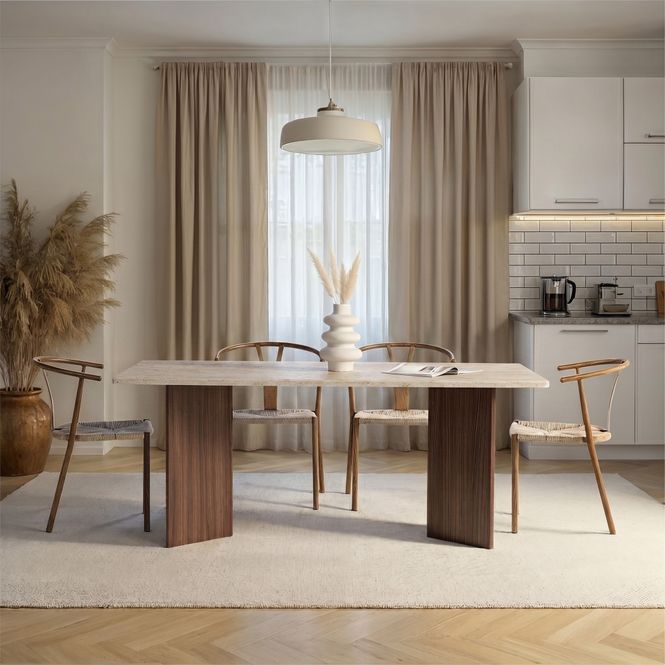 Hovedbilde Nordure Linza spisebord – Travertine / Milano ...