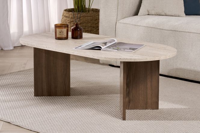 Hovedbilde Nordure Sable sofabord – Travertine / Venezia ...