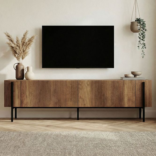 Hovedbilde Nordure Nexus TV-benk – Barok Walnut / svart