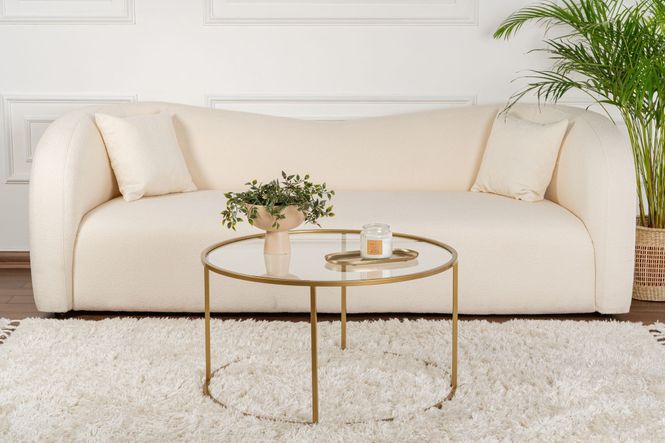 Hovedbilde Nordure Aurum sofabord – 80 / gull / transparent