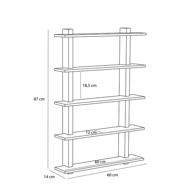 Hovedbilde Hübsch Simple reol Large – natur