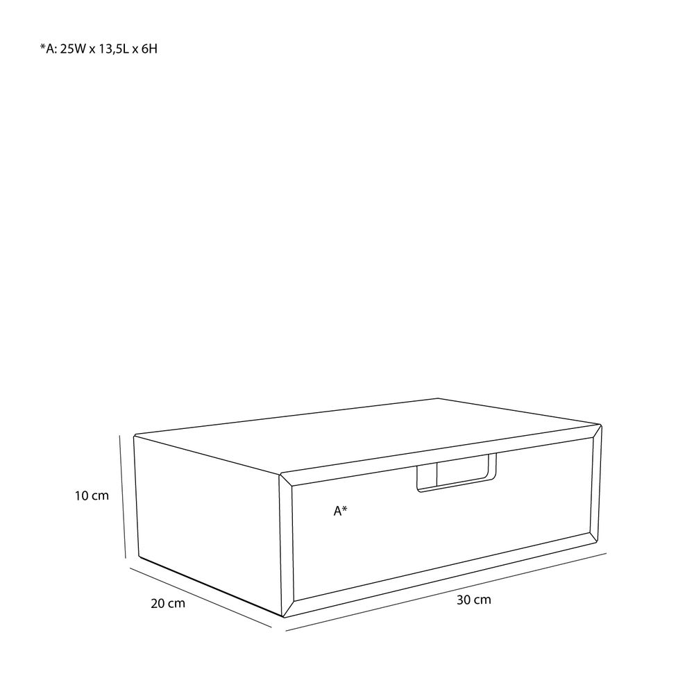 Hübsch Hide oppbevaringskasse 30x20 cm – brun