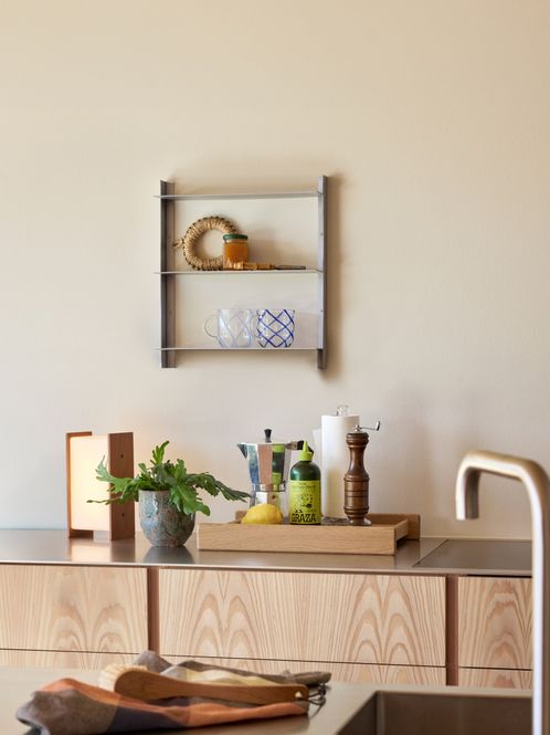 Hovedbilde Hübsch Acier reol 41x11x46 cm – børstet stål