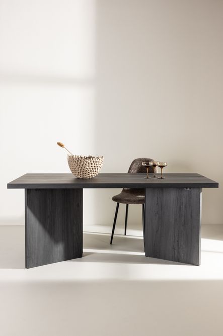 Hovedbilde Bassholmen spisebord – Svart, 180 × 90 cm