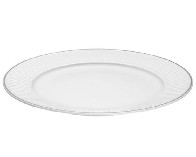 Hovedbilde Pillivuyt Vienne Plissé tallerken hvit/platin ...