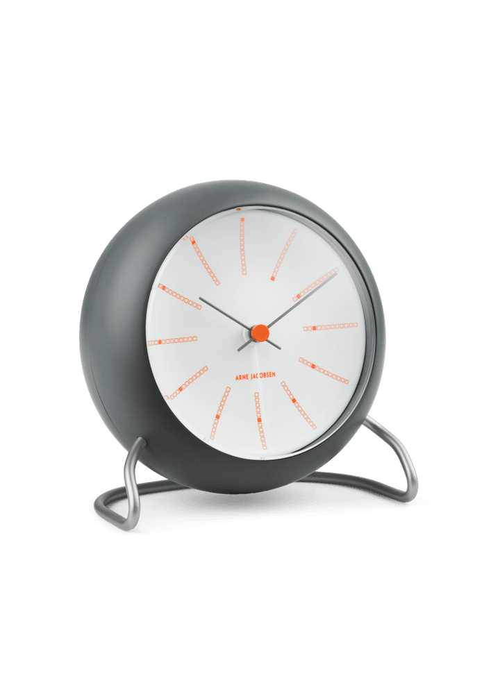 Arne Jacobsen Bankers Bordklokke Mørk Grå Ø11 cm