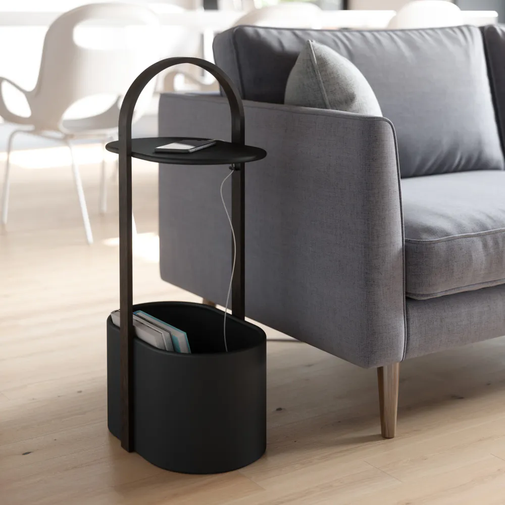 Umbra Bellwood sidebord med oppbevaring sort valnøtt