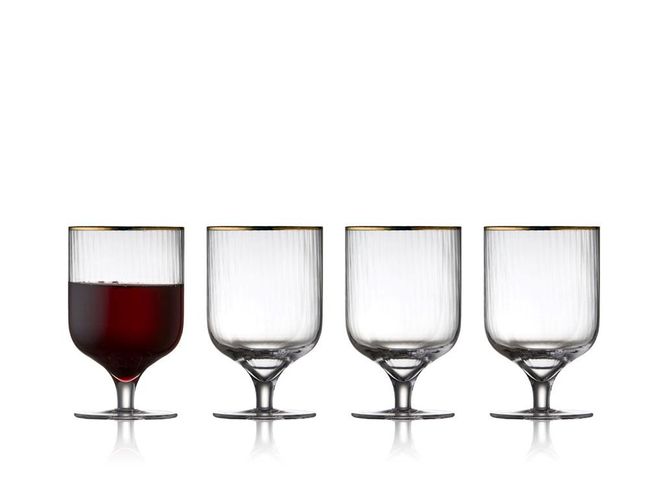 Hovedbilde Lyngby Glass Palermo Gold Vinglass 30 cl 4-pk