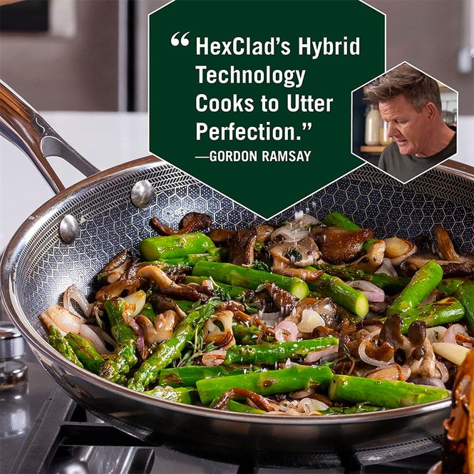 Hovedbilde HEXCLAD by Gordon Ramsay Wok med lokk 36cm, ...