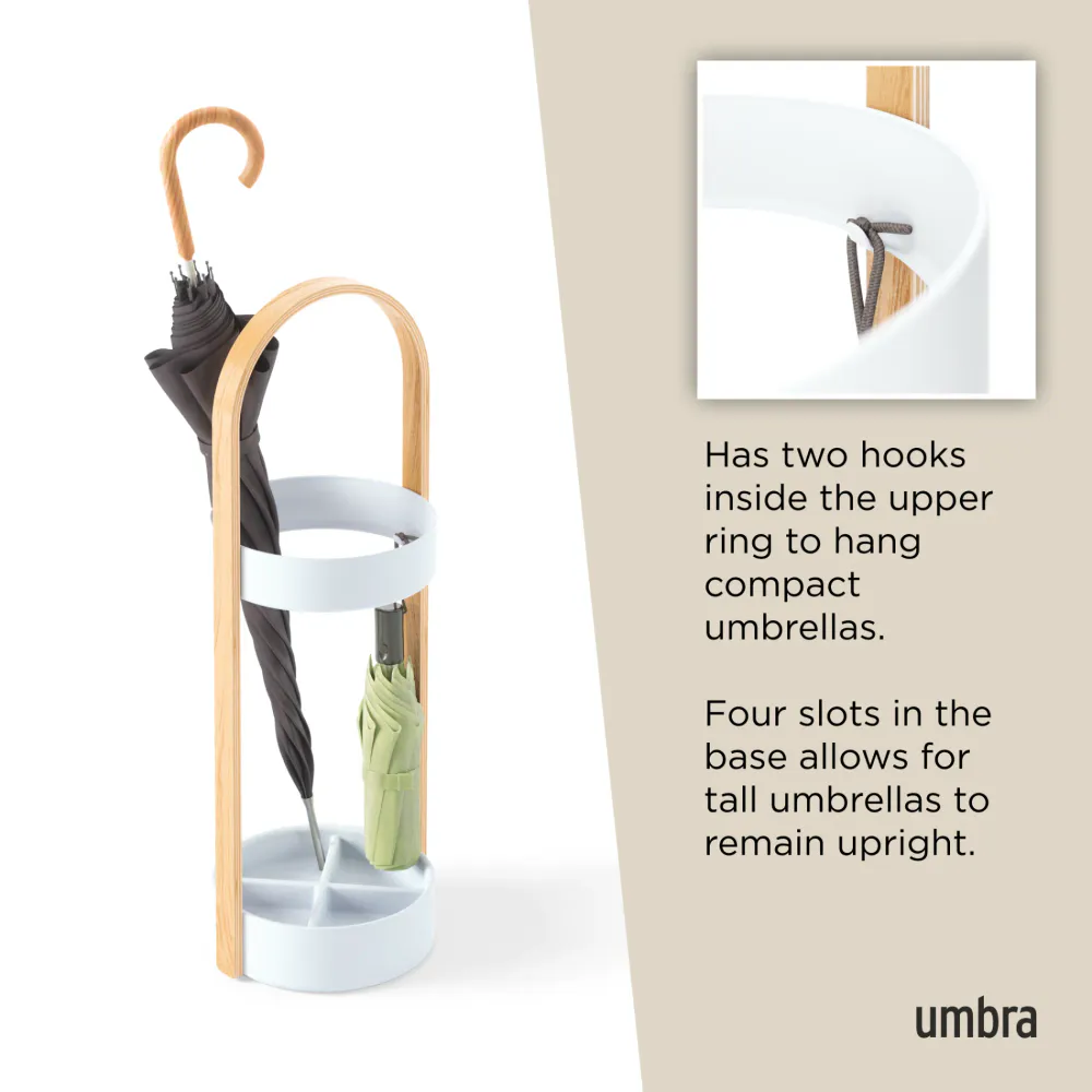 Umbra Bellwood Paraplystativ Hvit Natur