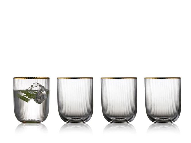 Hovedbilde Lyngby Glass Palermo Gold Vannglass 35 cl 4-pk