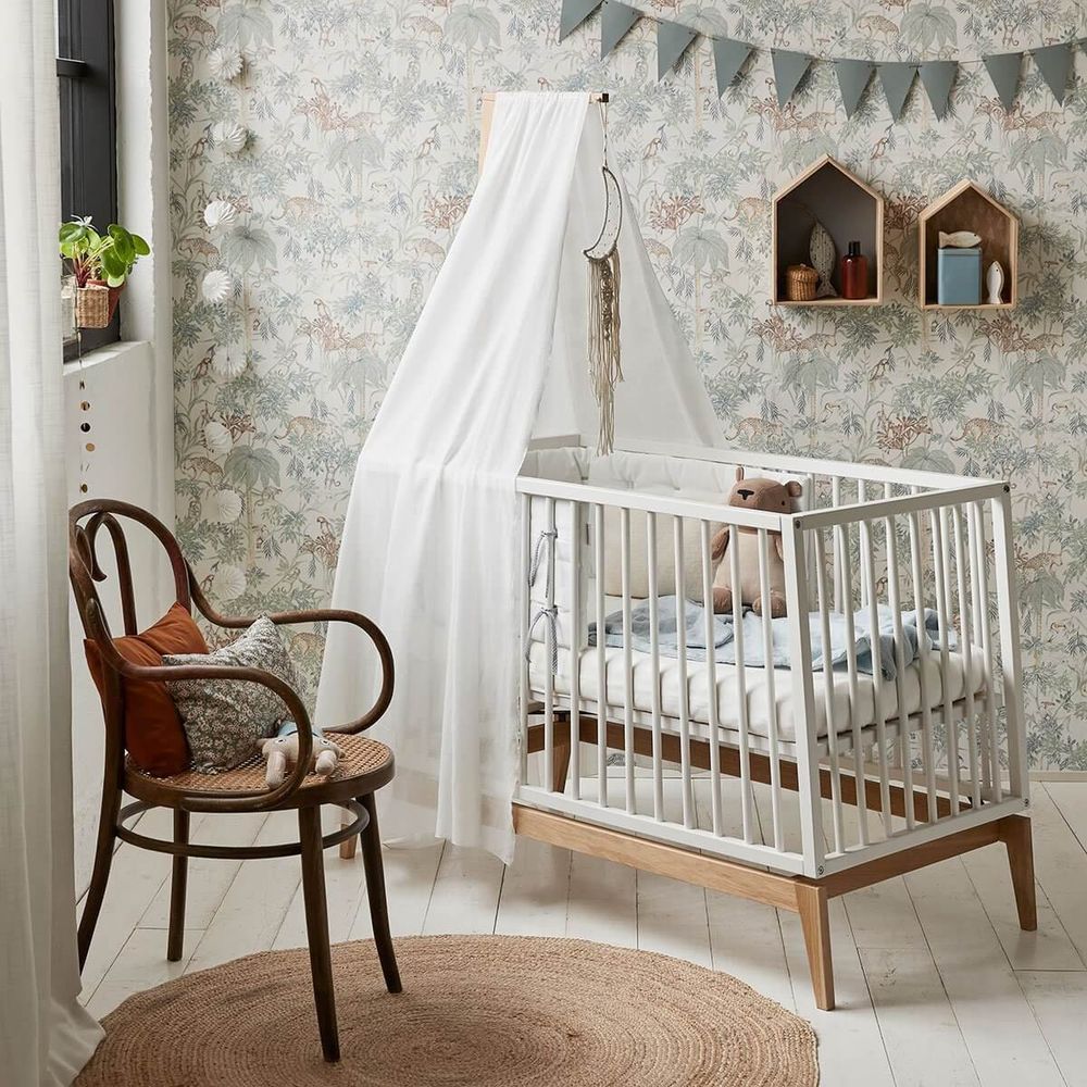 Leander Laken til babyseng 2stk hvit