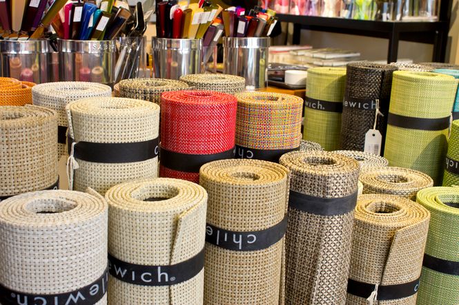 Hovedbilde Chilewich Spisebrikke Basketweave Rund Earth 4stk