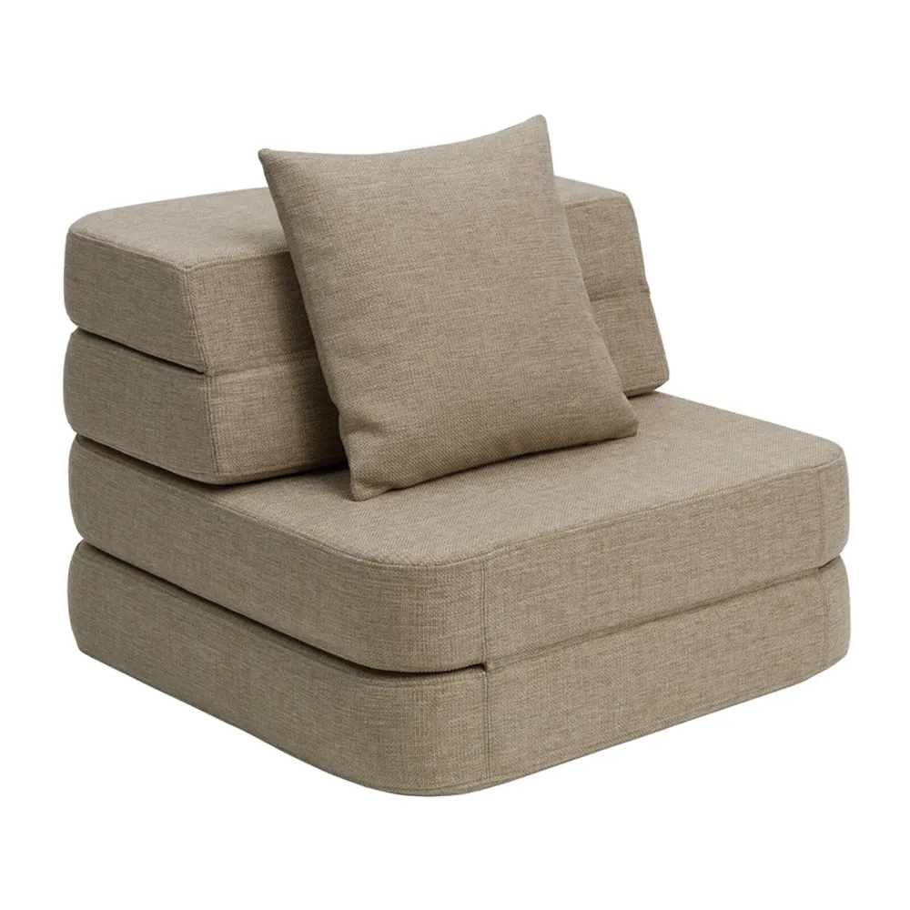 by KlipKlap 3 Fold Sofa Single Soft 70 cm Sand